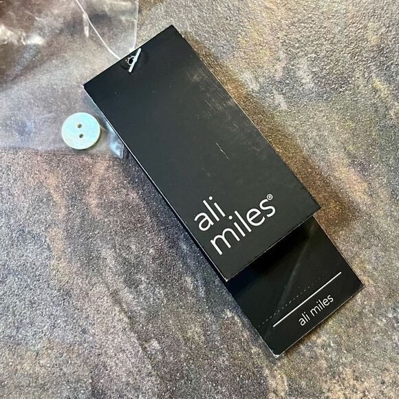 NWT Ali Miles Sparkle Blush 3/4 Sleeve Embroidered Sweater Sheer Back Small - Picture 13 of 14